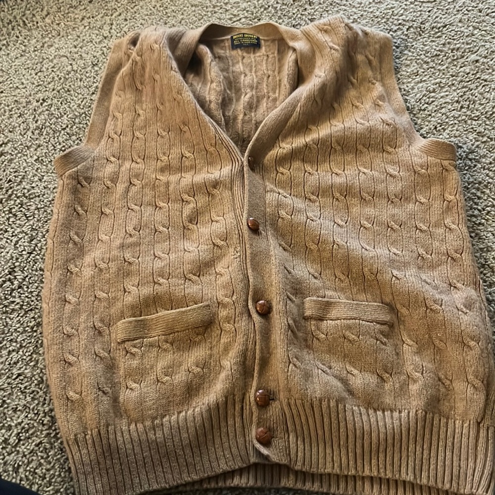 Brooks Brothers button down vest